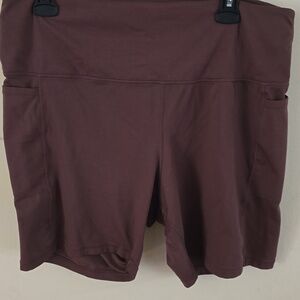 Women’s High-Waist Stretch Bike Shorts - Cocoa